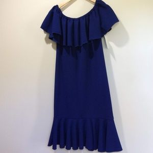 {LuLaRoe} Cici Navy Dress sz M